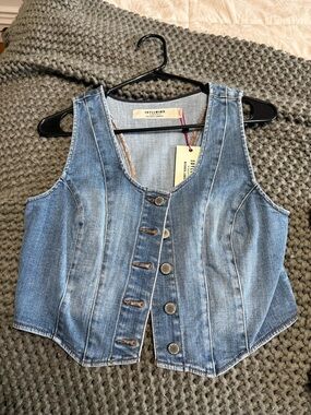 Idyllwind Blue Denim Button-Front Vest